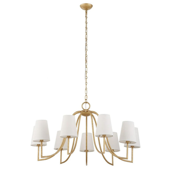 Uttermost Seville Textured Gold 9 Light Chandelier