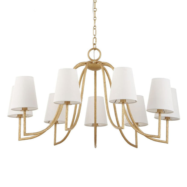Uttermost Seville Textured Gold 9 Light Chandelier