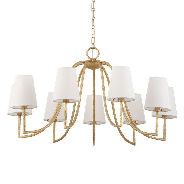 Uttermost Seville Textured Gold 9 Light Chandelier