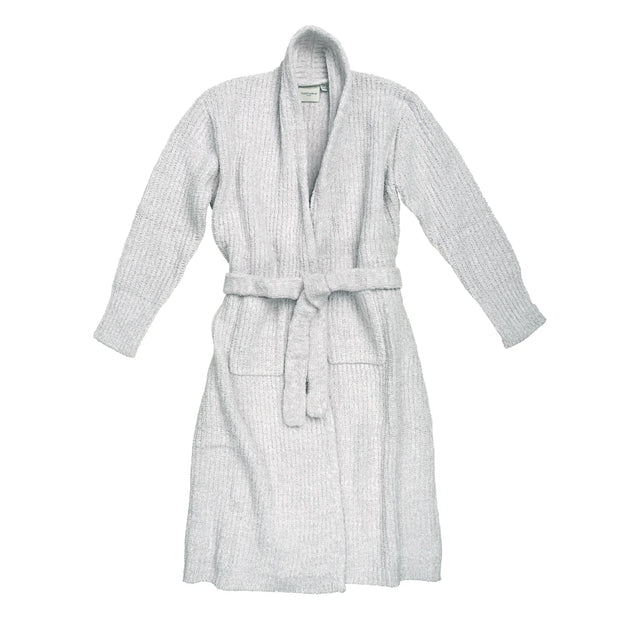 Kashwere Ojai Creme and Soapstone Ribbed Heathered Robe