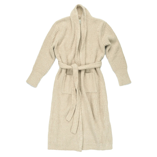 Kashwere Ojai Wheat and Linen Ribbed Heathered Robe