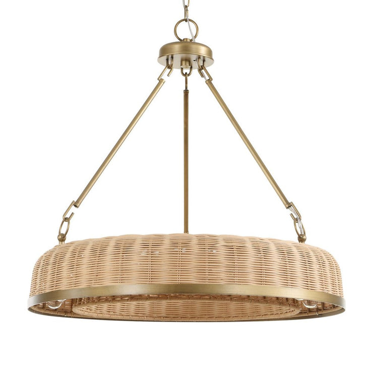 Uttermost Ladakh Woven Cane 9 Light Pendant