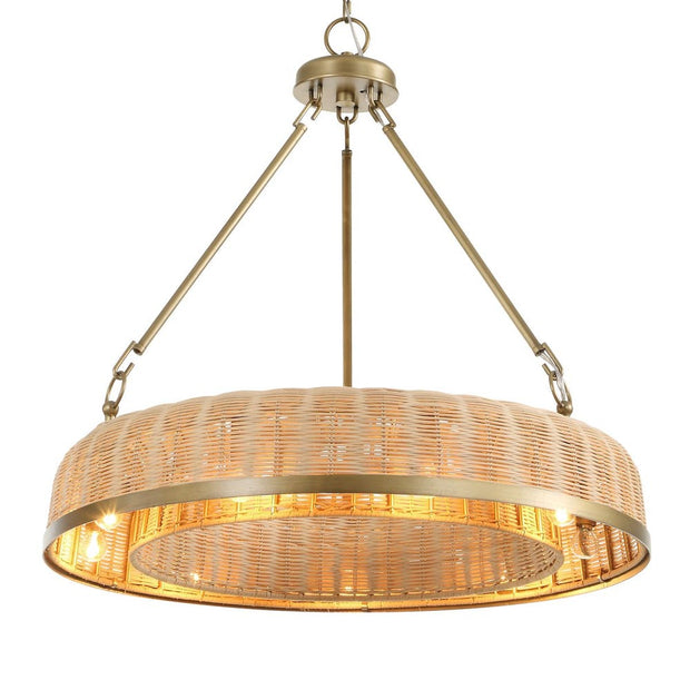 Uttermost Ladakh Woven Cane 9 Light Pendant