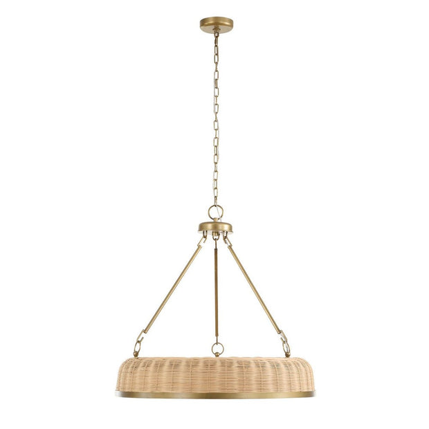 Uttermost Ladakh Woven Cane 9 Light Pendant