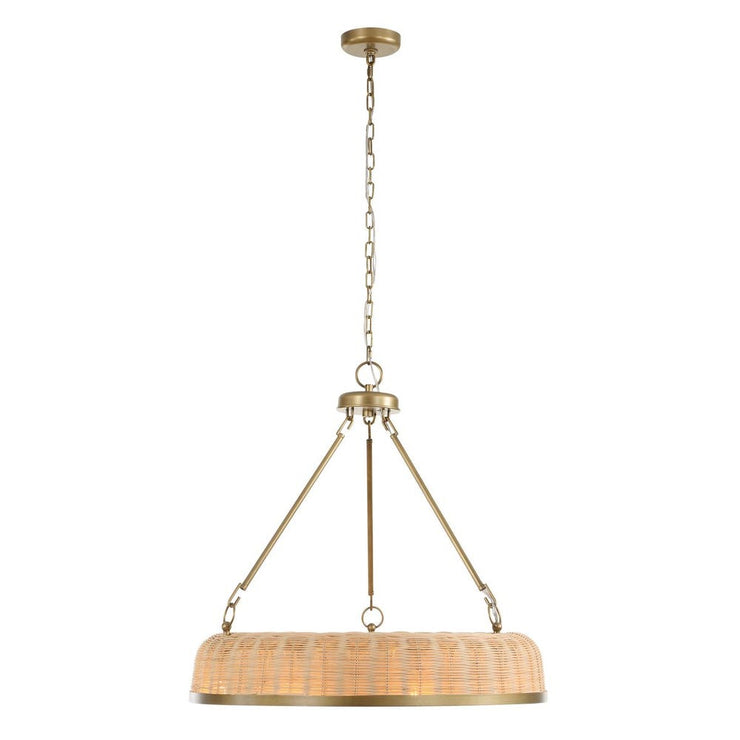 Uttermost Ladakh Woven Cane 9 Light Pendant