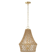 Uttermost Macrame Knotted Rope Brushed Gold 4 Light Pendant