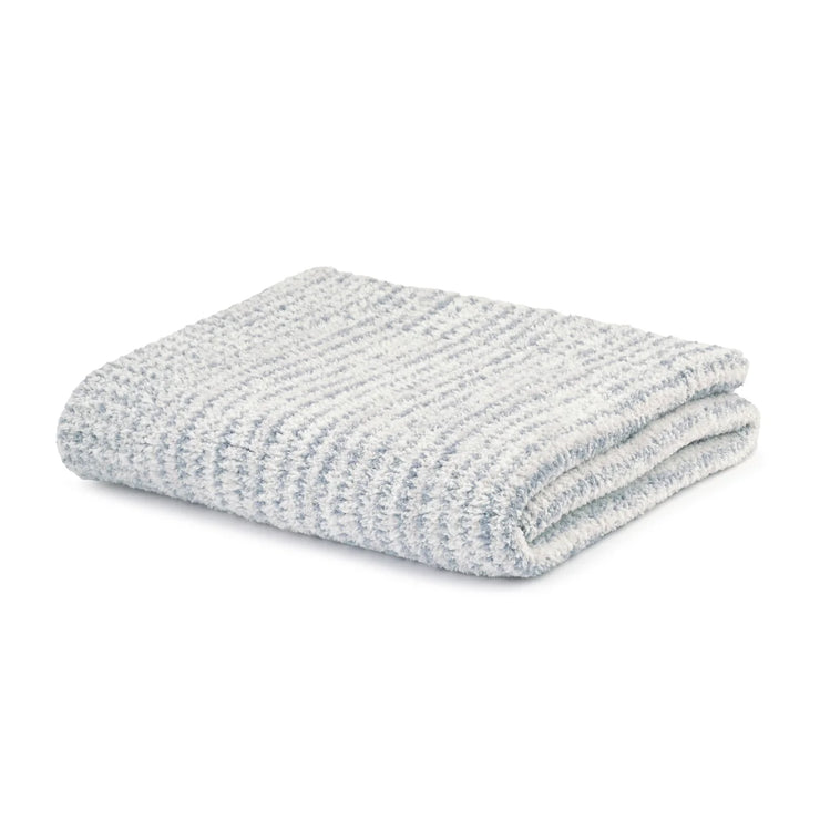 Kashwere Baby Ultra Plush Malibu, Crème and Wheat Striped Heathered Baby Blanket