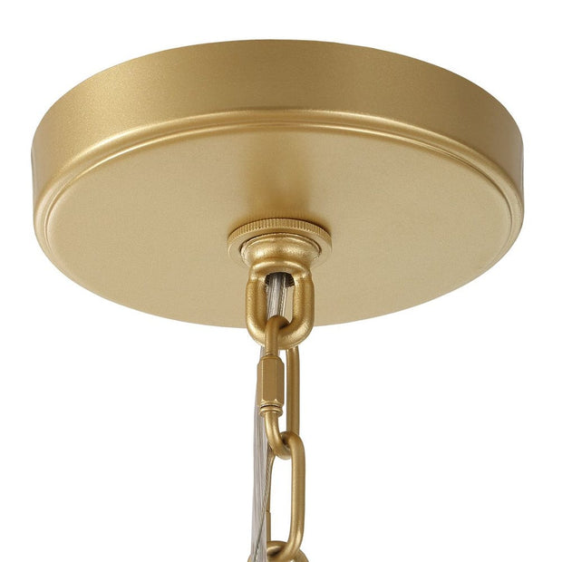Uttermost Macrame Knotted Rope Brushed Gold 4 Light Pendant