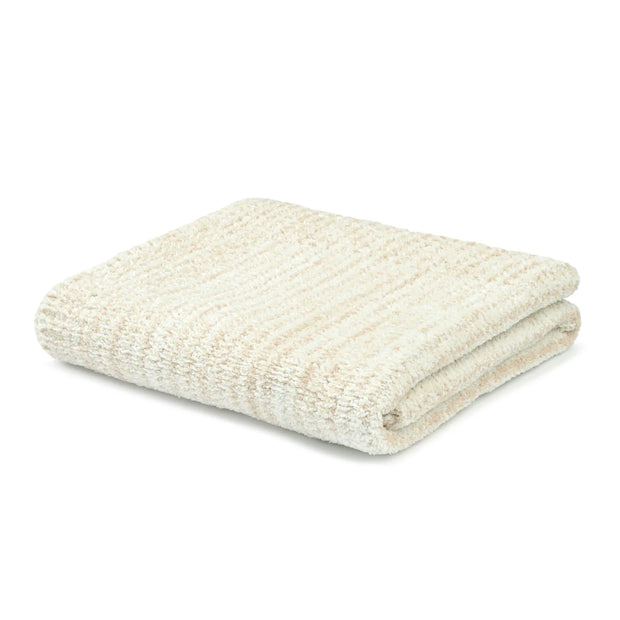 Kashwere Baby Ultra Plush Crème, Linen and Wheat Striped Heathered Baby Blanket