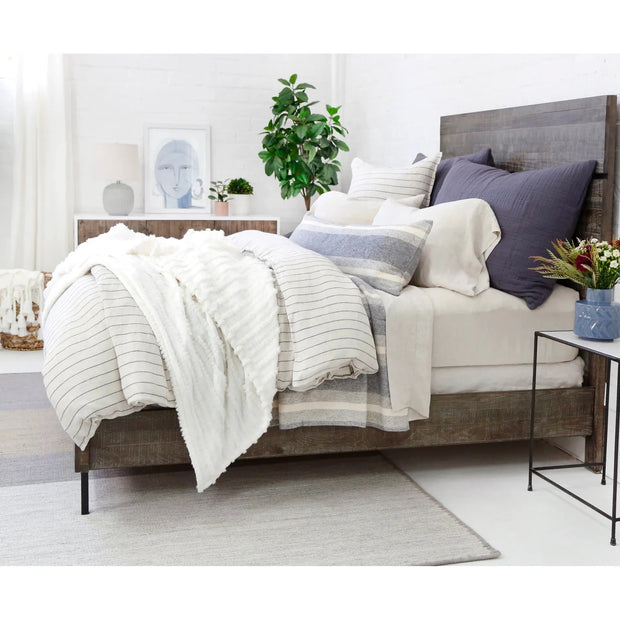 Pom Pom at Home Camille Winter White Chenille Oversized Throw Blanket with Tassels ~ 60” x 90”