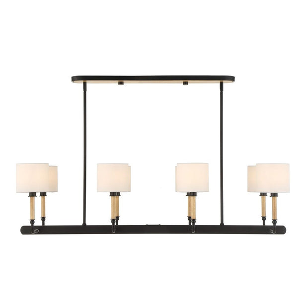 Uttermost Franconia Matte Black 8 Light Pendant