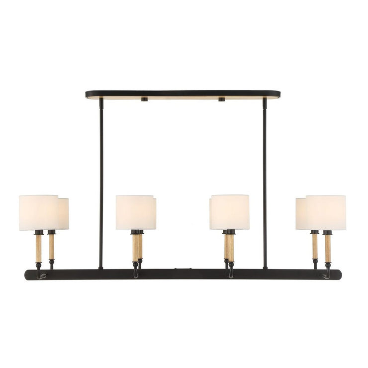 Uttermost Franconia Matte Black 8 Light Pendant