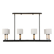 Uttermost Franconia Matte Black 8 Light Pendant