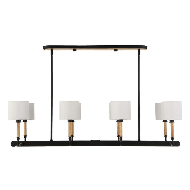 Uttermost Franconia Matte Black 8 Light Pendant