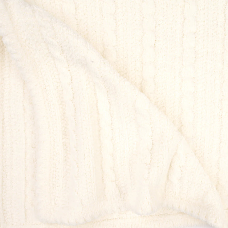 Kashwere Baby Ultra Plush Crème Cable Knit Baby Blanket