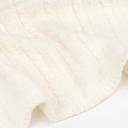 Kashwere Baby Ultra Plush Crème Cable Knit Baby Blanket