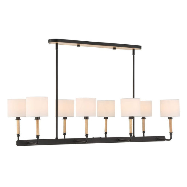 Uttermost Franconia Matte Black 8 Light Pendant