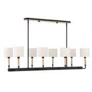Uttermost Franconia Matte Black 8 Light Pendant