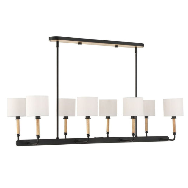 Uttermost Franconia Matte Black 8 Light Pendant