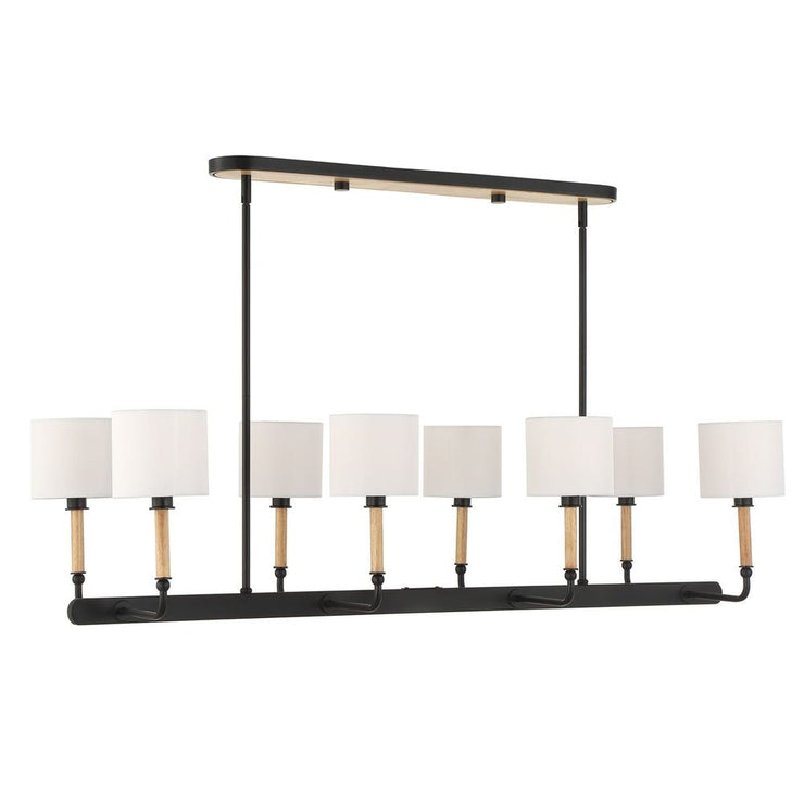 Uttermost Franconia Matte Black 8 Light Pendant
