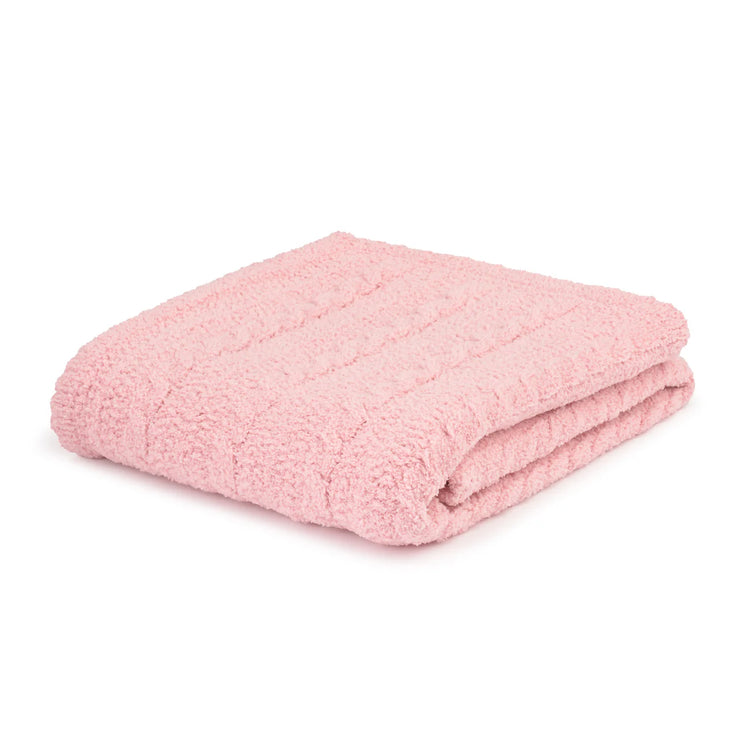 Kashwere Baby Ultra Plush Blossom Cable Knit Baby Blanket