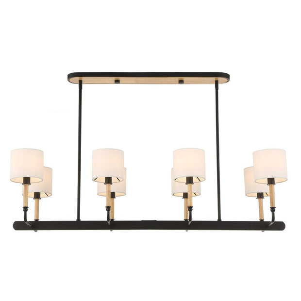 Uttermost Franconia Matte Black 8 Light Pendant