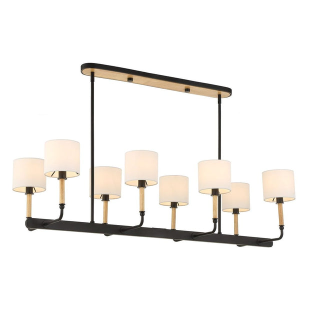 Uttermost Franconia Matte Black 8 Light Pendant