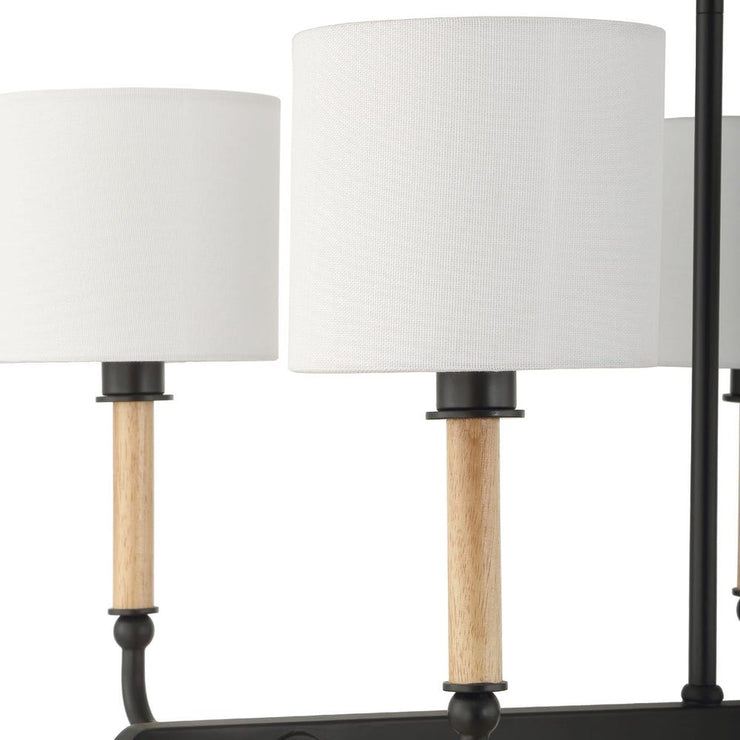 Uttermost Franconia Matte Black 8 Light Pendant