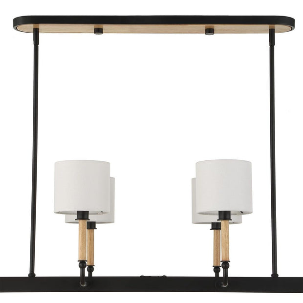 Uttermost Franconia Matte Black 8 Light Pendant