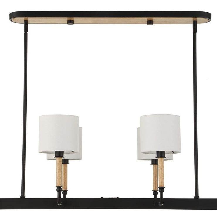 Uttermost Franconia Matte Black 8 Light Pendant