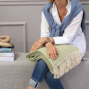 Pom Pom at Home Billie Cotton Throw Blanket with Tassels ~ Available in 7 Colors ~ 50” x 70”
