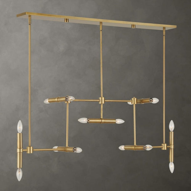 Uttermost Cadre Antique Brass 14 Light Pendant