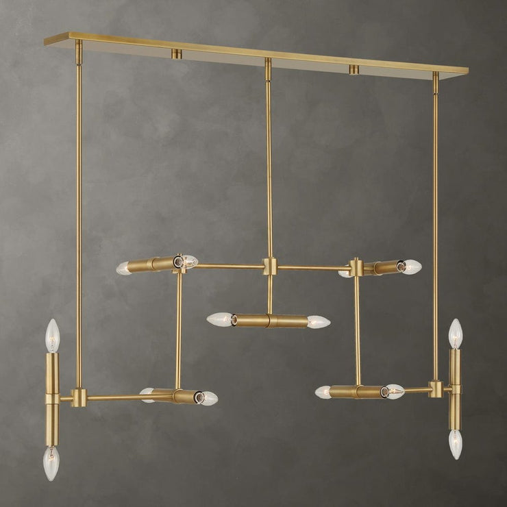 Uttermost Cadre Antique Brass 14 Light Pendant