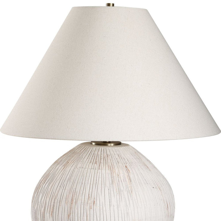 Uttermost Meryl Table Lamp With Off White Linen Fabric