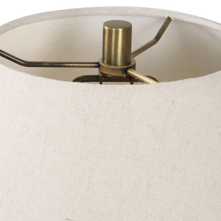Uttermost Meryl Table Lamp With Off White Linen Fabric