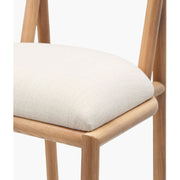Surya Keating Modern Wheat Oak Counter Stool With Cushioned Seat