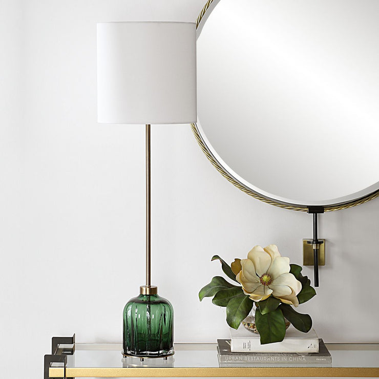 Uttermost Lois Emerald Glass Buffet Lamp