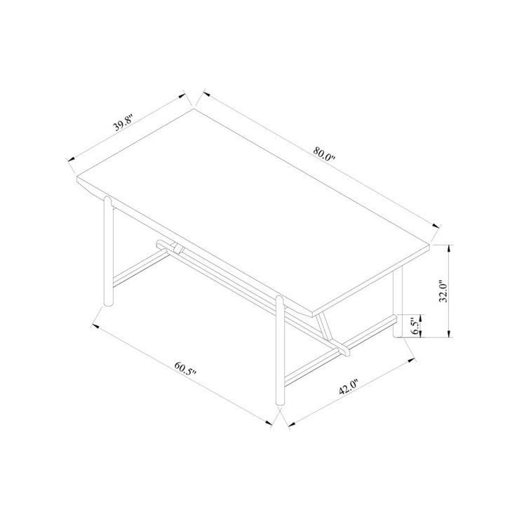 Surya Keating Modern Wheat Oak Dining Table