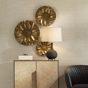 Uttermost Peonia Golden Dark Bronze Set of 3 Wall Discs  Decor ~ Indoor And Outdoor Use