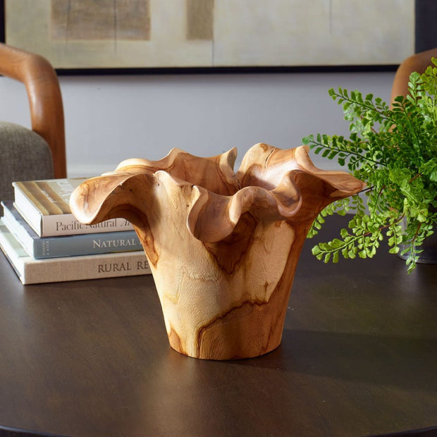 Uttermost Teak Flow Natural Wood Bowl Indoor and Outdoor Use