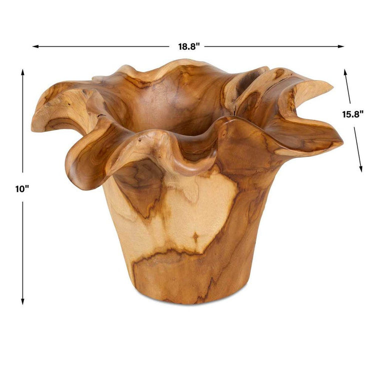 Uttermost Teak Flow Natural Wood Bowl Indoor and Outdoor Use