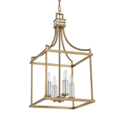 Uttermost Montreal Warm Brass Lantern 4 Light Pendant