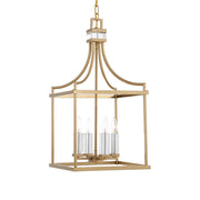 Uttermost Montreal Warm Brass Lantern 4 Light Pendant