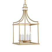 Uttermost Montreal Warm Brass Lantern 4 Light Pendant