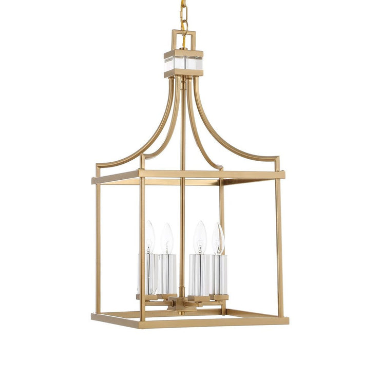 Uttermost Montreal Warm Brass Lantern 4 Light Pendant