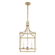 Uttermost Montreal Warm Brass Lantern 4 Light Pendant
