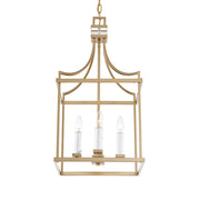 Uttermost Montreal Warm Brass Lantern 4 Light Pendant