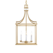 Uttermost Montreal Warm Brass Lantern 4 Light Pendant