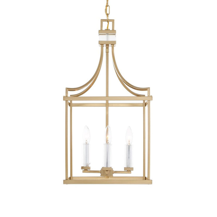 Uttermost Montreal Warm Brass Lantern 4 Light Pendant