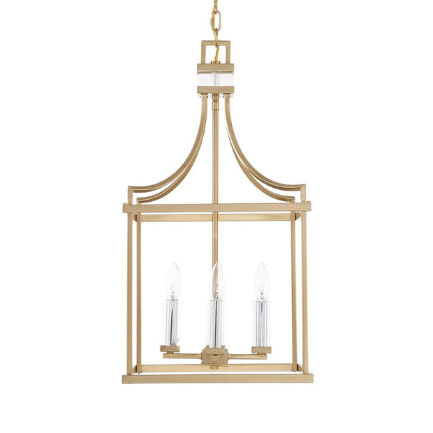 Uttermost Montreal Warm Brass Lantern 4 Light Pendant
